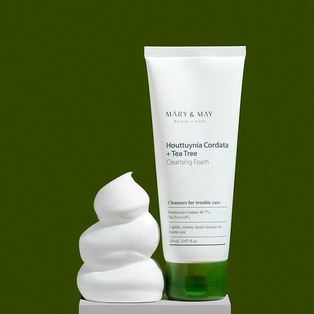 MARY & MAY Houttuynia Cordata + Tea Tree Cleansing Foam