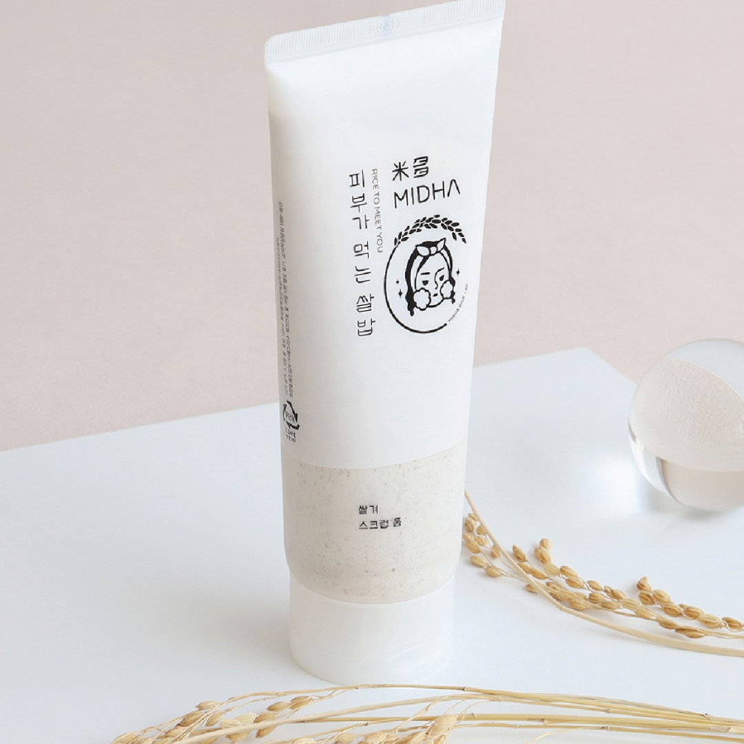 MIDHA Rice Bran Scrub Foam 150ml