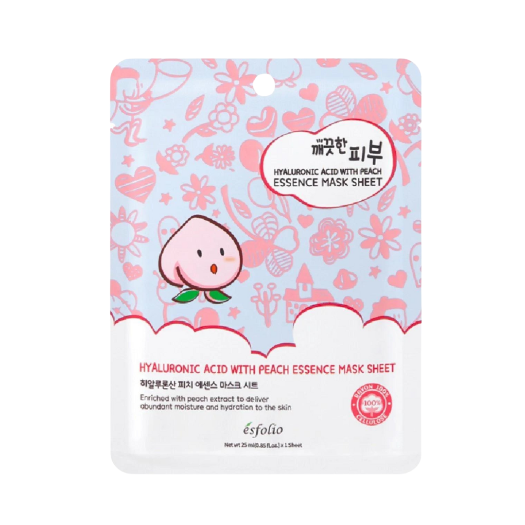 Esfolio Pure Skin Hyaluronic Acid Peach Essence Mask Sheet