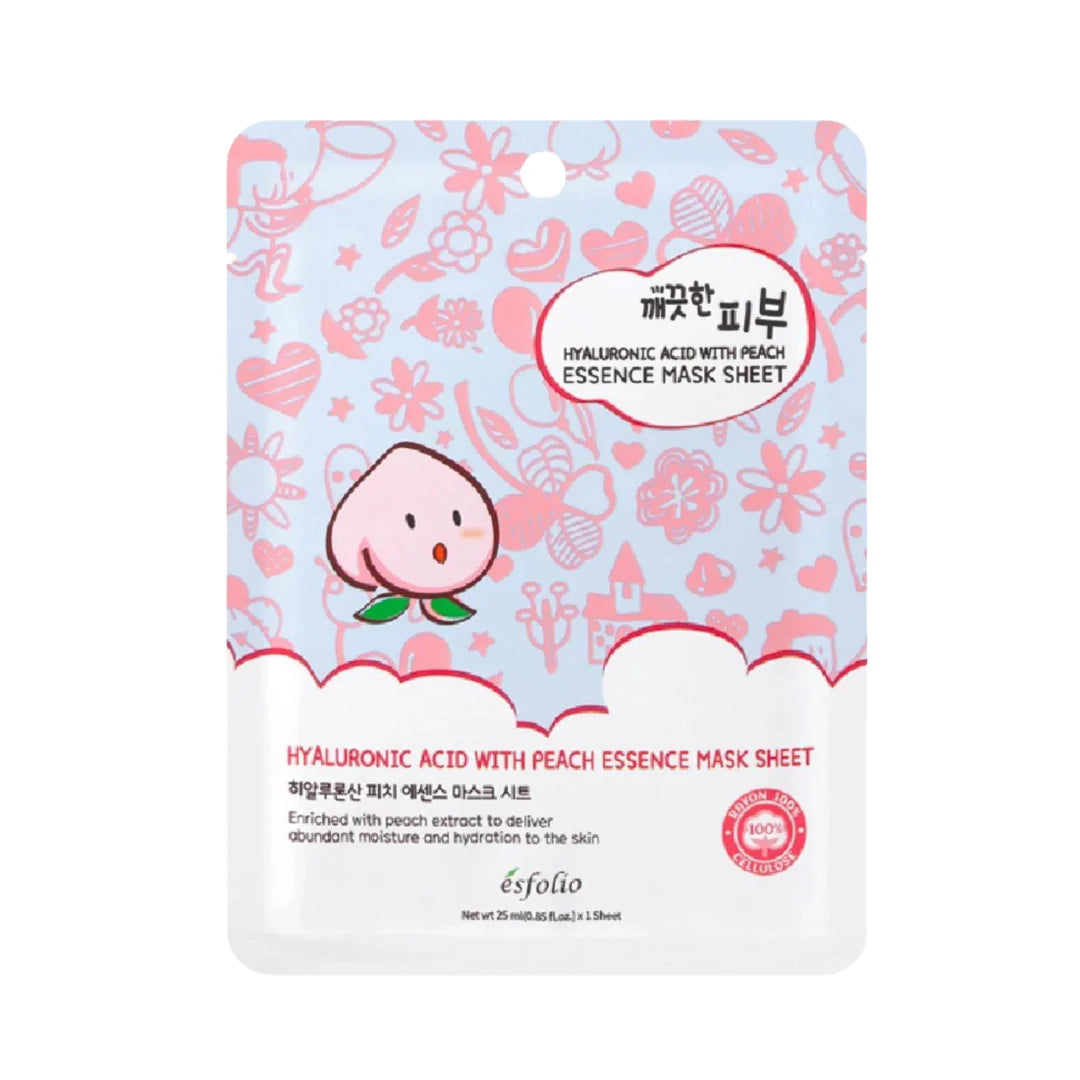 {Regalo} Esfolio Pure Skin Hyaluronic Acid Peach Essence Mask Sheet