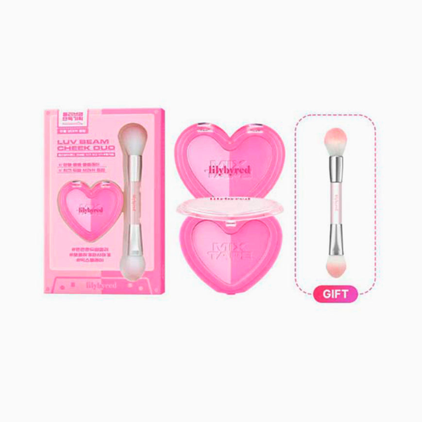 Lily By Red Luv Beam Cheek Duo Brush Set