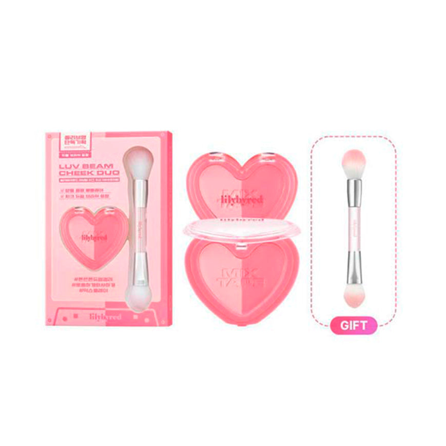 Lily By Red Luv Beam Cheek Duo Brush Set