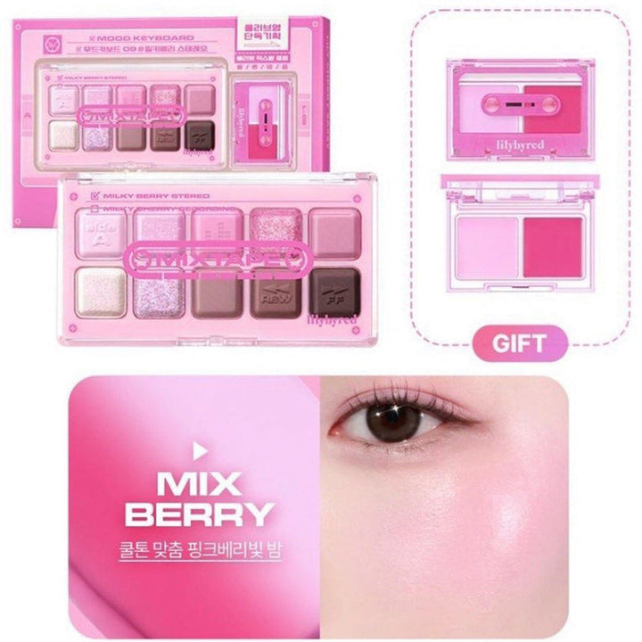 Lily By Red Mood Keyboard Mix Balm Set - 09 #Milky Berry Stereo [Mixtape Edition]