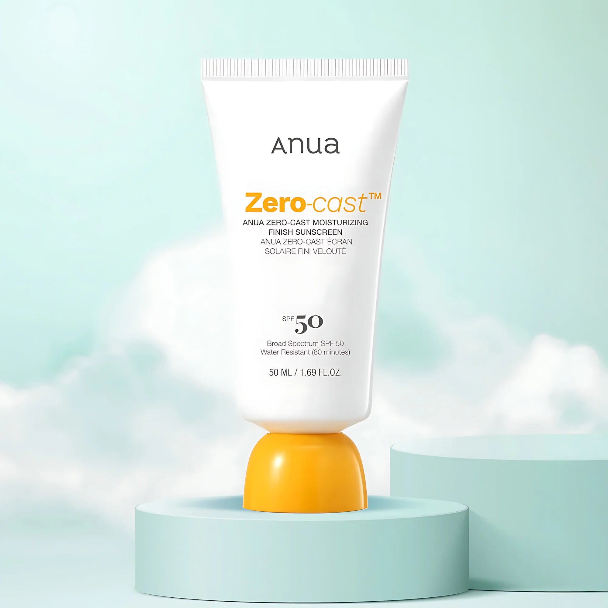 Anua Zero Cast Moisturizing Finish Sunscreen SPF50+ PA++++ 50ml