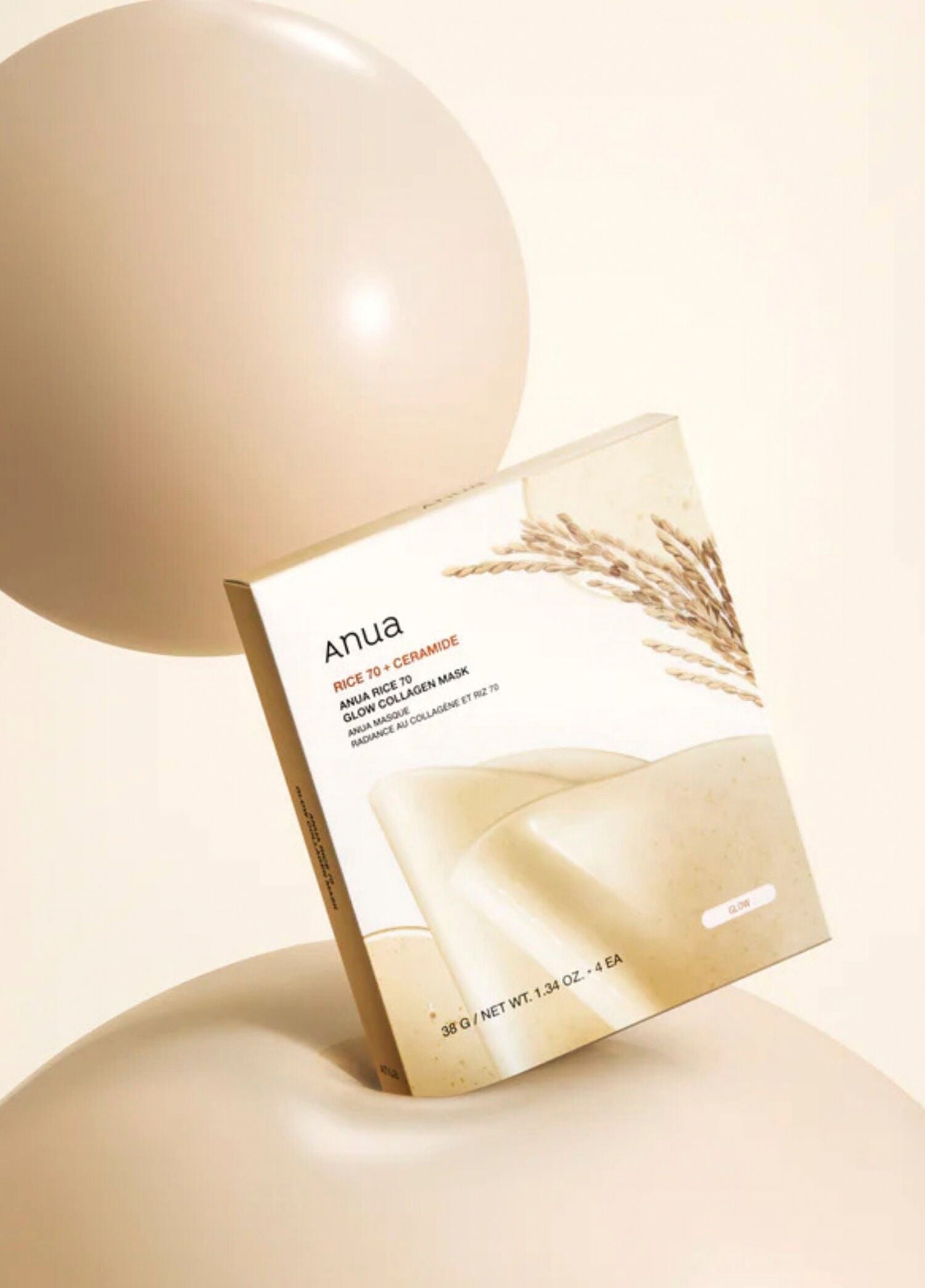 ANUA Rice 70% Collagen Glow Hydrogel Mask