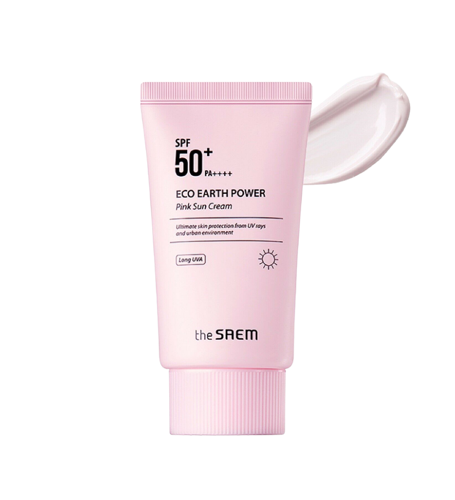 The Saem Eco Earth Power Pink Sun Cream  SPF50+ PA++++ 50g